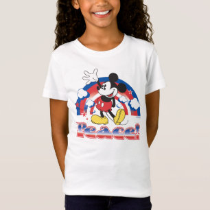 Holiday Mickey Mouse Patriotic Peace Rainbow T-Shirt