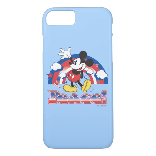 Holiday Mickey  Patriotic Peace Rainbow iPhone 87 Case