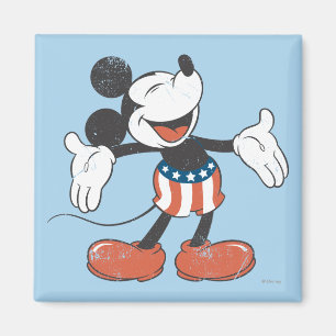 Holiday Mickey Patriotic Singing Magnet