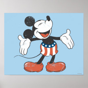 Holiday Mickey   Patriotic Singing Poster