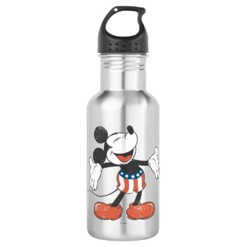 Holiday Mickey | Patriotic Singing Water Bottle by MickeyAndFriends at Zazzle