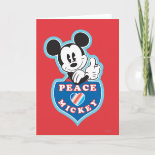 Holiday Mickey Peace Love Card