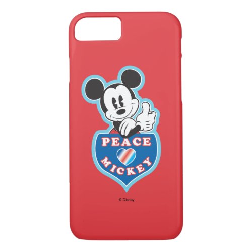 Holiday Mickey  Peace Love iPhone 87 Case