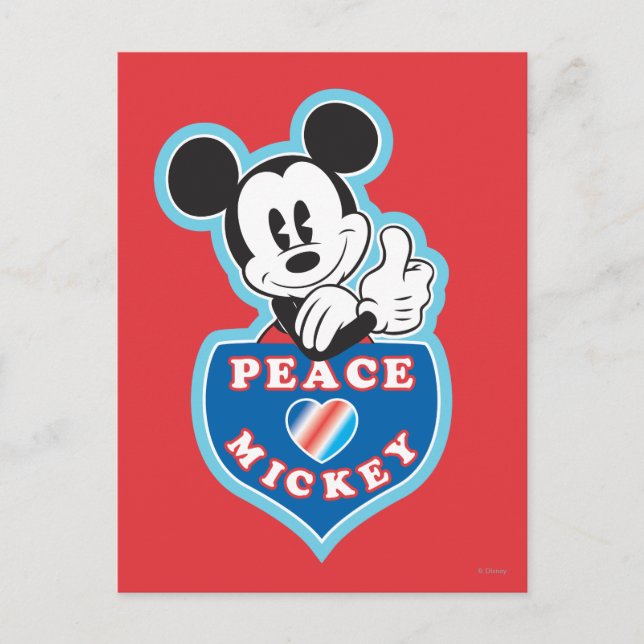 Holiday Mickey | Peace Love Postcard (Front)