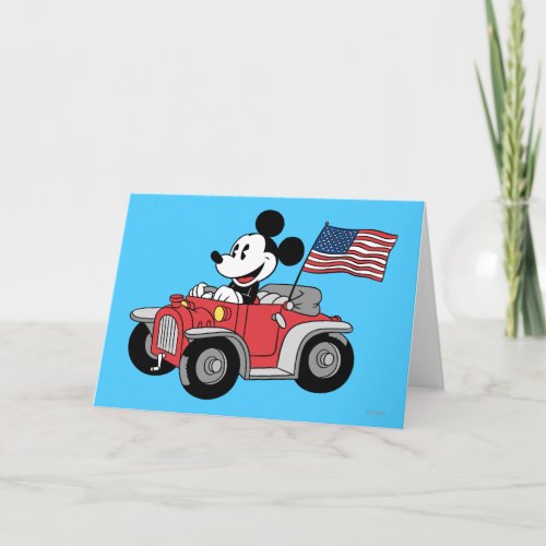 Holiday Mickey  Red Convertible Card