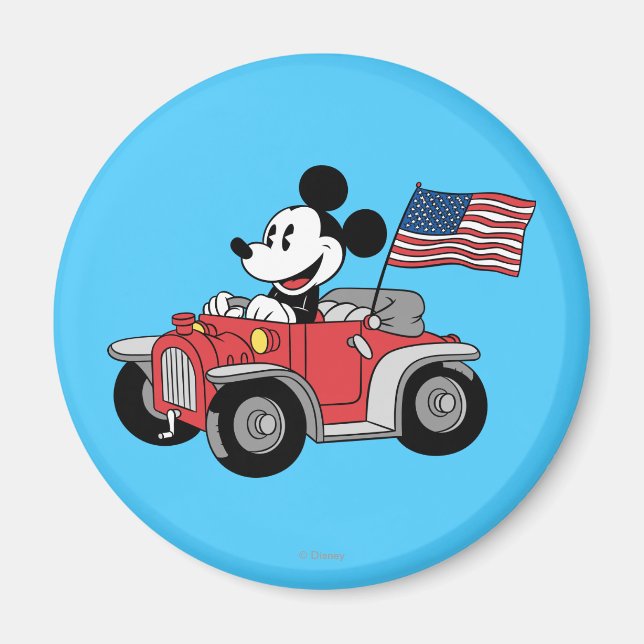Holiday Mickey | Red Convertible Magnet (Front)