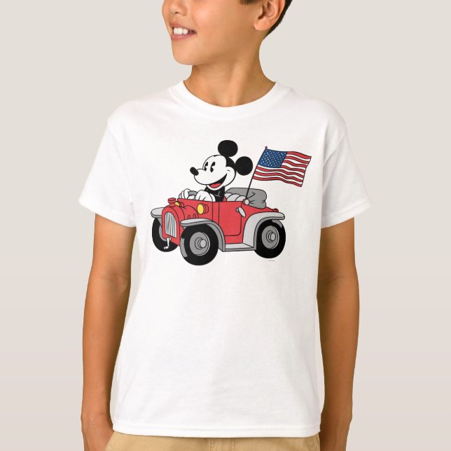Holiday Mickey | Red Convertible T-Shirt (Front)