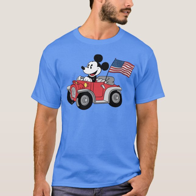 Holiday Mickey | Red Convertible T-Shirt (Front)