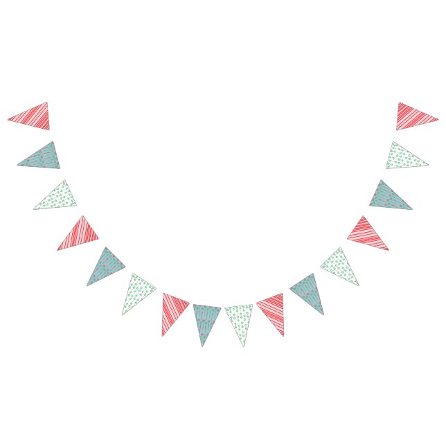 Holiday Mid Mod Triangle Bunting Banner (All)