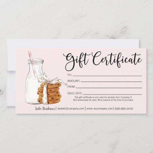 Holiday Milk and Cookies Gift Certificate