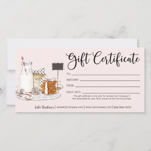 Holiday Milk and Cookies Gift Certificate