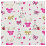 Holiday Minnie Pattern with Gold Bows &amp; Antlers Fabric