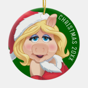 Holiday Miss Piggy 2 Ceramic Ornament