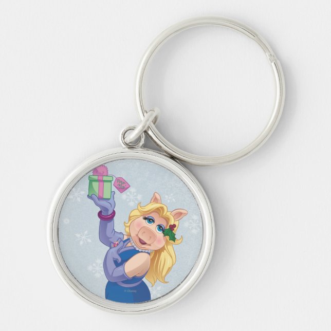 Holiday Miss Piggy Keychain (Front)