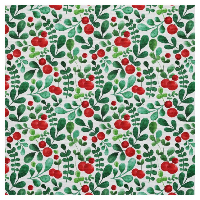 Holiday Mistletoe Design Fabric (Swatch)