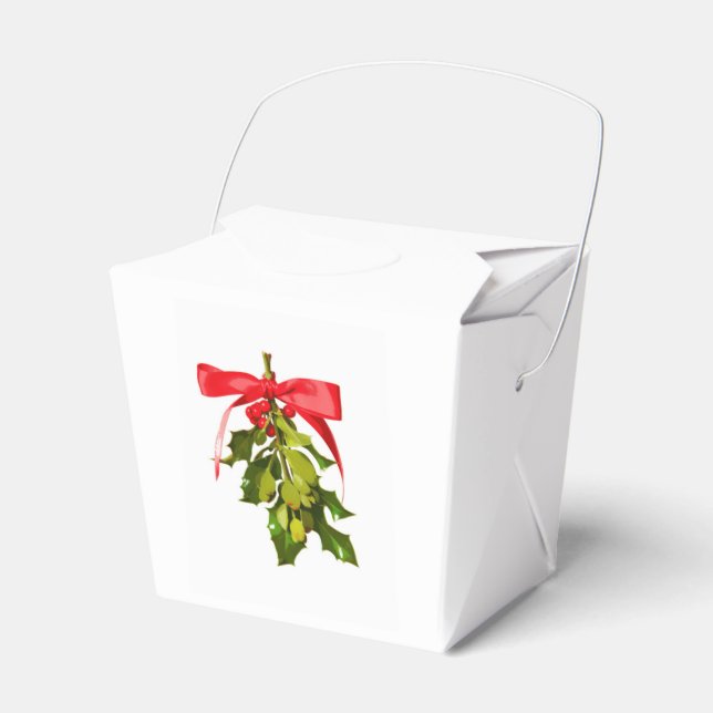 holiday mistletoe favor boxes (Front Side)