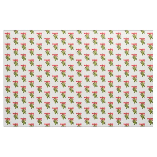 holiday mistletoe pattern fabric