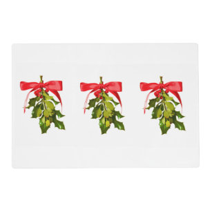 holiday mistletoe placemat