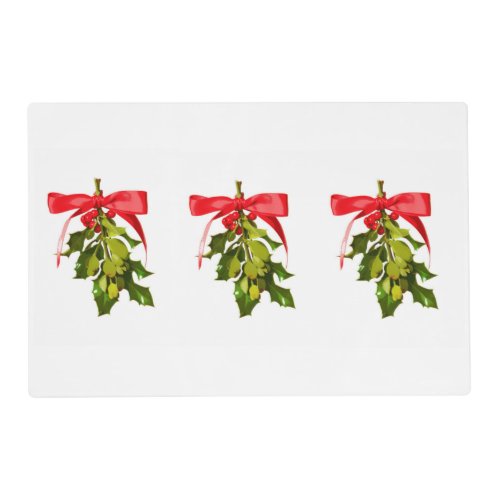 holiday mistletoe placemat