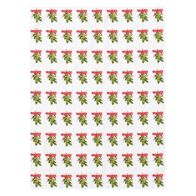 holiday mistletoe tablecloth (Front)