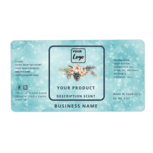 Holiday modern elegant sparkle product label