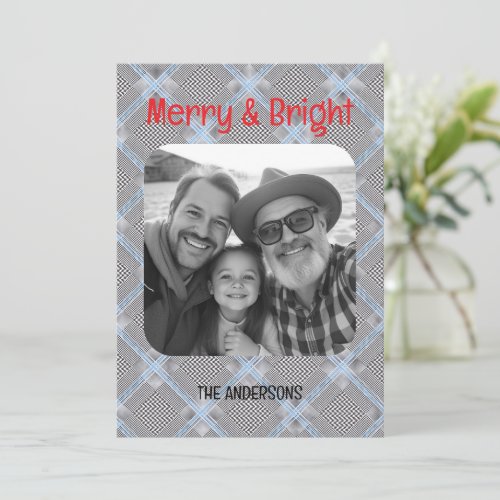 Holiday Modern Family One Photo Card