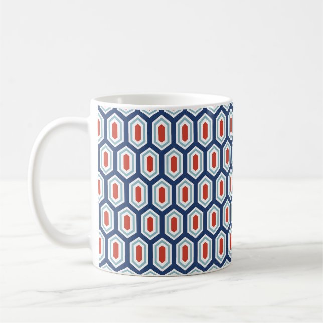 Holiday Modern Geometric Pattern Coffee Mug (Left)