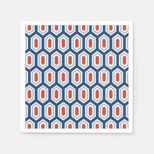 Holiday Modern Geometric Pattern Paper Napkin