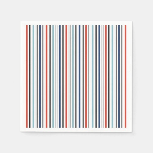 Holiday Modern Stripes Paper Napkin