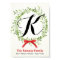 Holiday Monogram Family Print, Mistletoe Wreath