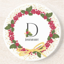 Holiday Monogram Initial D Personalized
