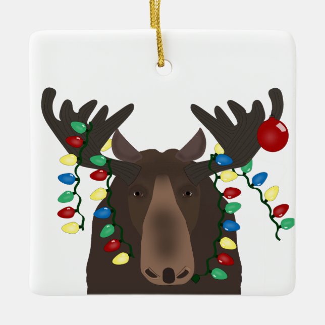 Holiday Moose Ornament (Front)
