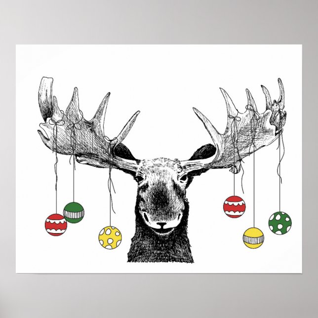 Holiday Moose Poster (Front)