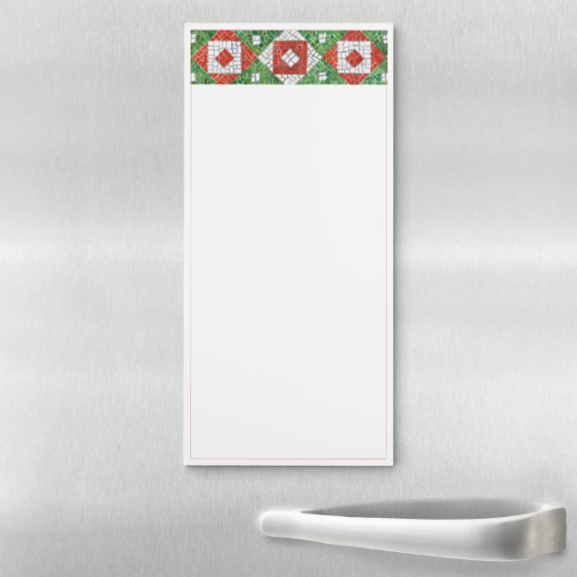 HOLIDAY MOSAIC 4.25x9 Magnetic Notepad (In Situ)
