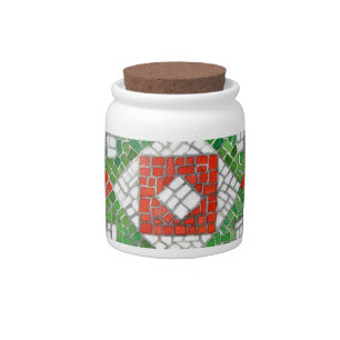 HOLIDAY MOSAIC 4" Candy Jar