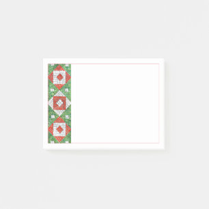 HOLIDAY MOSAIC 4x3 Post It Notepad