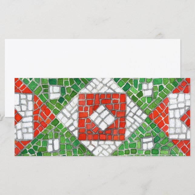 HOLIDAY MOSAIC 4x9 Flat Card / Horizontal (Front/Back)