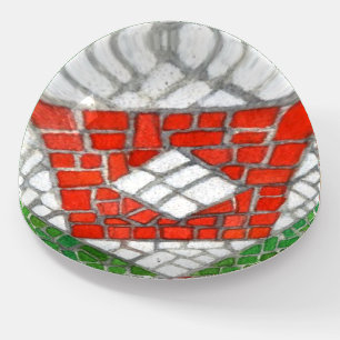 HOLIDAY MOSAIC Dome Paperweight