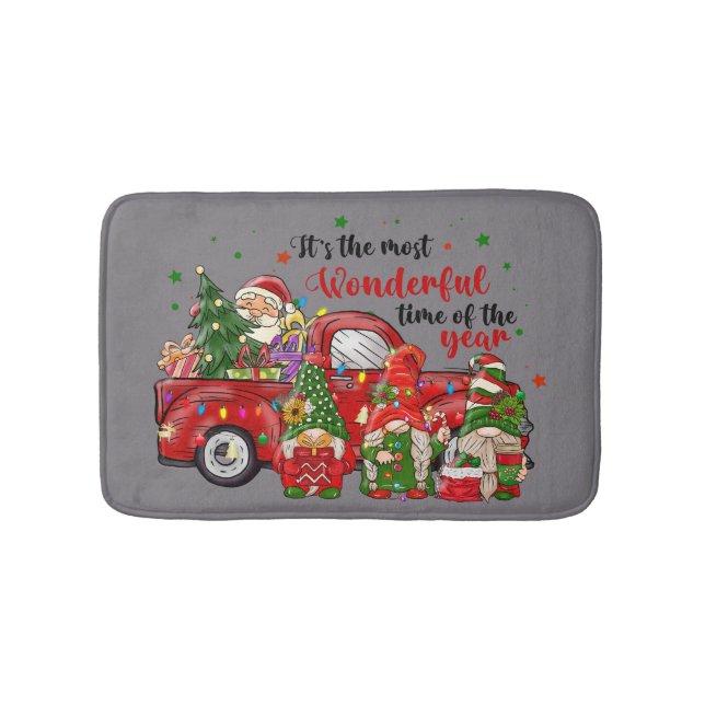 Holiday Most Wonderful Time Of The Year Bath Mat (Front)
