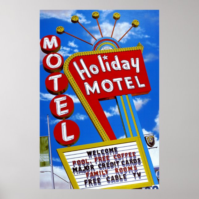 Holiday Motel Las Vegas Retro Poster (Front)