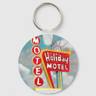 Holiday Motel Sign Keychain