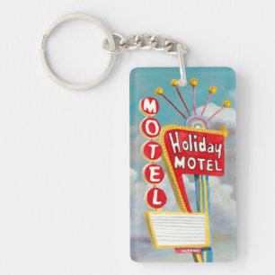 Holiday Motel Sign Keychain