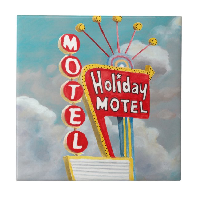 Holiday Motel Sign Tile (Front)