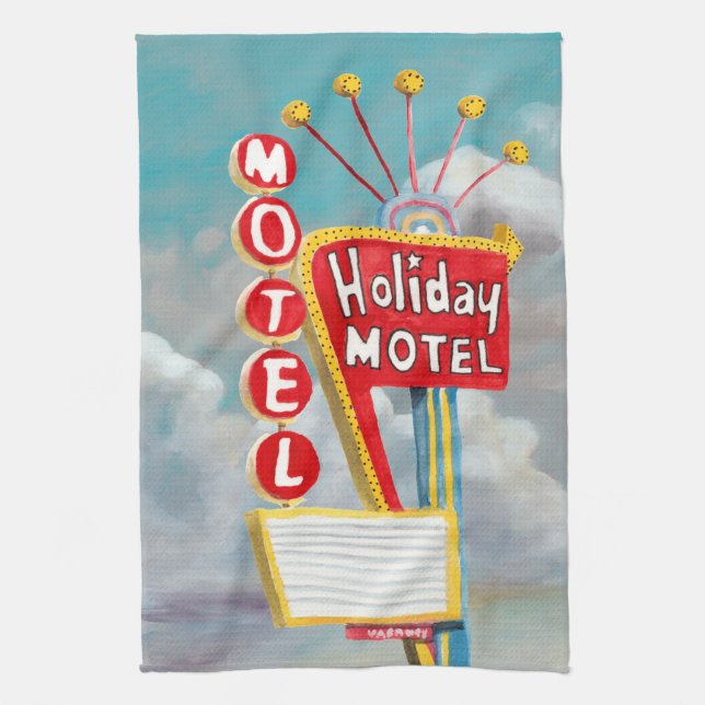 Holiday Motel Sign Towel (Vertical)