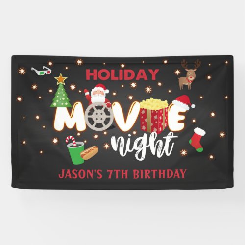 Holiday Movie Night Banner