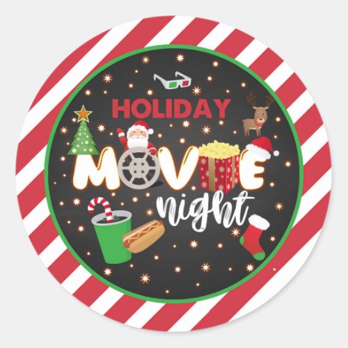 Holiday Movie Night Sticker