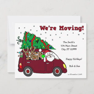 Holiday Moving Announcement - 4.25x5.5 cards