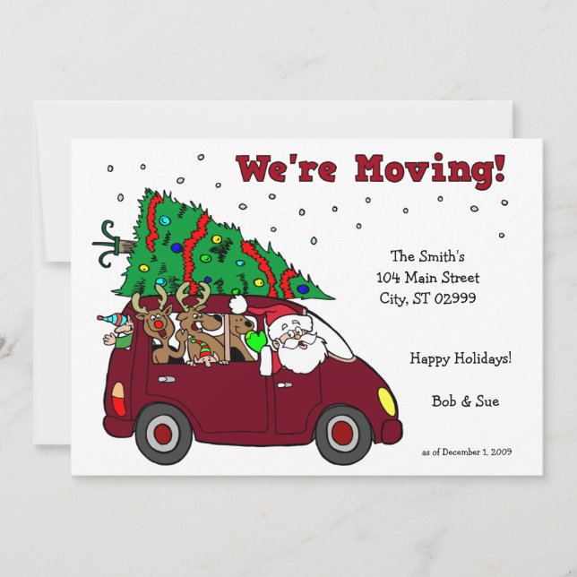 Holiday Moving Announcement - 5x7 cards (Front)