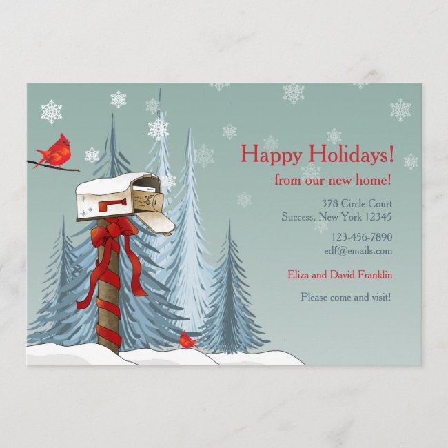 Holiday Moving Announcement Card