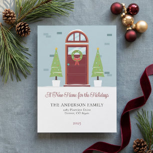 Holiday Moving Announcement Christmas Card